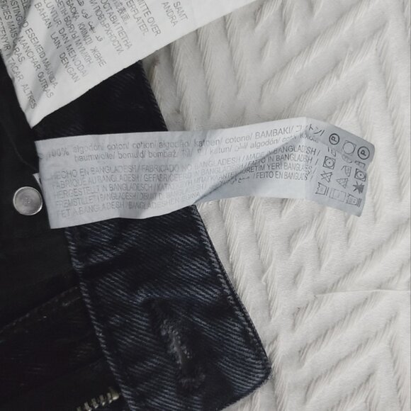 Zara Tapered Charcoal Black Stone Wash Mom Jeans L.E. - Picture 11 of 16